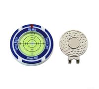 Honseadek Golf Green Reader with Hat Clip, Level Ball Marker for Putting Slope Analysis, Portable ABS Putt Analyzer Tool, Golf Course Accessories Idea(Blue and Green)
