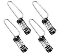 Honseadek Halyards Steel Design Flagpole - for Grade Rust-proof Spring-loaded Clip Stainless Flags Marine Boats Plus Kayaks for 316 Marine (4PCS)