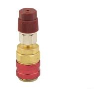 Honseadek High Side Extension, R134A Quick Coupler Adapter, Brass A/C Hose Connector, 17Mm Red Fitting, 180 Degree Car Air Conditioning Manifold Gauge