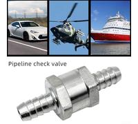 Honseadek Ho Check Valve for Fuel Air Water Pipe Single Way Non Return Inline Valve Compatible Having 6mm 8mm Hose Aluminum One Way for Valve (8mm)