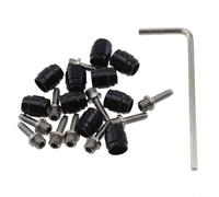 Honseadek Hose Fitting Kit for SRAM Hydraulic Brakes, 10pcs Olive & 10pcs Insert with Wrench, Compatible with Red 22/Rival 1/Force 1/S700, Alum(Black)