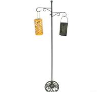 Honseadek Iron Shepherd Hook 46 Inch for Garden Lights, Rust-Proof Outdoor Lamp Hanger with Pointed Stake for Wedding Decor and Flower Baskets