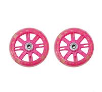 Honseadek KIDS LED SCOOTER WHEELS 110mm LIGHTS FLASH STUNT PUSH ABEC- BEARINGS(Pink)
