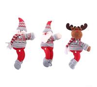 Honseadek Large Christmas Stocking, Santa Design, Hanging Fireplace Decoration, Sturdy Fabric, 46X27cm Size, Ample Space For Treats And Toys