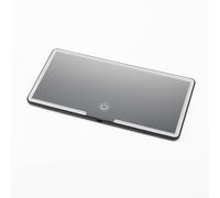 Honseadek LED Car Makeup Mirror with Touchscreen Dimmable Light for Sun Visor Plate, 3-Mode HD Illuminated Vanity Mirror Compatible with Most Vehicles, White/Black(Black)