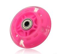 Honseadek LED Flash Wheel 80mm Scooter Replacement Wheels with ABEC-7 Bearings PU Material Flashing Lights for Electric Kick Scooters Outdoor Sports Accessories(Pink)