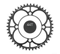 Honseadek Lightweight 104BCD Chainring CNC Aluminum Alloy, Positive | Negative Tooth Profile, Mud Shedding Design For 4-Bolt Off-Road Cranksets, Available In 40T To 52T Sizes, Black Finish