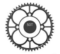 Honseadek Lightweight 104BCD Chainring CNC Aluminum Alloy, Positive | Negative Tooth Profile, Mud Shedding Design For 4-Bolt Off-Road Cranksets, Available In 40T To 52T Sizes, Black Finish
