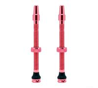 Honseadek Lightweight Aluminum Alloy Tubeless Valve Stem For Presta | Copper Core With Waterproof Rubber O-Ring, Red Bike Cycling Tire Valves In 45mm, 65mm, 85mm Lengths To Fit Various Rim
