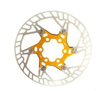 Honseadek Lightweight Floating Disc Brake for rotor 160mm Six Bolt Mount for Mountain Bike MTB High Heat Dissipation for ultra Light Design(140MM Gold)