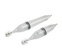 Honseadek Luminous LED Squid Jig Hook Octopus Saltwater Fishing Bait Light for Cod and Snapper, Double Layer Umbrella Design, 12cm and 17cm Set of 2(green)