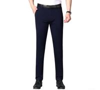 Honseadek Men Formal Trousers for Slim Fit Business Work Pants Summer | Thin Stretchy Dress Suit Trousers for Office Casual Wear Solid Color Long Pants Comfortable Fashion Full Length