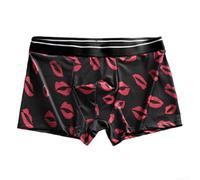 Honseadek Men Ice Silk Boxer Briefs Airy Pouch Underpants Stretch | Printed Trunks Classic Smooth Touch Active Sports Home Relax Night Rest Shorts for Guys for trendy Look Moisture