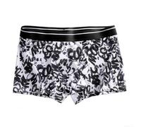 Honseadek Men Ice Silk Boxer Briefs Airy Pouch Underpants Stretch | Printed Trunks Classic Smooth Touch Active Sports Home Relax Night Rest Shorts for Guys for trendy Look Moisture
