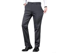 Honseadek Men's Business Trousers Straight Formal Work Pants | Solid Office Attire for Relaxed for Fit Full Length Dress Slacks for Corporate Daily Wear Suitable All Year Round