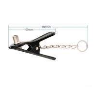 Honseadek Metal For Bicycle Pump Clip with Valve Head for Woods and Dunlop Valves, Compatible with UK Hose Adapters and Air Compressors, Black + Silver