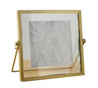 Honseadek Metal Photo Frame, Gold Or Black Finish, Rust Resistant, Sturdy Build, Double Sided Transparent Acrylic, Floating Display, Square Or Rectangular Sizes(gold - 4 inches)