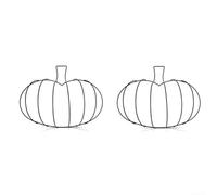 Honseadek Metal Pumpkin Wreath Form Wire Frame for Front Door Decoration Autumn Harvest Home Wall Decor DIY Craft Supply Fall Season Indoor Outdoor 25x20cm 2 Pack