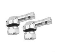 Honseadek Motorcycle 90 Degree Angled Valve Stems Tubeless Tyre Fit - | for premium CNC Machined for aluminium Body Metal Design Easy Mounting Black Silver Color Wheel Stem