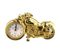 Honseadek Motorcycle Alarm Clock for Kids, Retro Style Simulation Model with Loud Sound, Battery Operated (AA, Not Included), Gold Color Home & Of(GOLD)