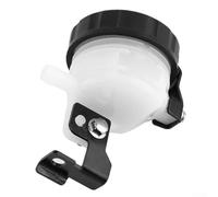 Honseadek Motorcycle Brake Fit Reservoir Abs Aluminum Alloy Front Brake Oil Black Having Cup Iron Bracket and Mounting Fluid Usual Hardware for Most Motorbikes (Black)