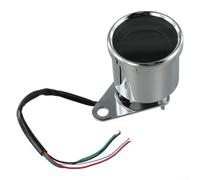 Honseadek Motorcycle Digital Speedometer for 12V Motorbikes, LCD Odometer with Tachometer and Fuel Gauge, Waterproof ABS Shell, Compatible with Most Models - Black Chrome(silver)