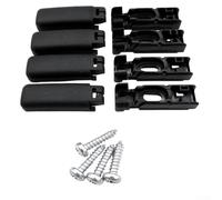 Honseadek Mounting Hardware White/black/grey Simple Position Tension S Having Brackets for - Clamping Curtain 4 Pcs Blind Base Plastic Screws (BLACK)