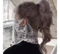 Honseadek Multi-functional Outdoor Plus Having Water for Hiking Technology Uv Men Cover Cycling Sports Cooling Women (BLACK WITH WHITE)