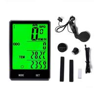Honseadek Multifunction For Bicycle Computer with 2.8 Inch Large Screen, IPX6 Waterproof, Long Backlight, Wired and Wireless Odometer and Speedometer for Cycling(Style A Wired)