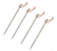 Honseadek Outdoor Hiking Camping 4pcs For Easy Ground Carry to Tent Rope Alloy Tent Pegs Having Reflective Ti for - 20cm/25cm Stakes for Pins (25CM)