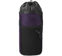 Honseadek Oxford Fabric Bike Water Bottle Holder, Insulated Handlebar | Bag With Side Mesh Pocket, Thermal Storage For Cycling, Fits Cups Up To 9Cm, Phone Slot For 6.7 Inch Devices, Rain Resistant
