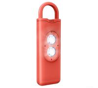 Honseadek Personal Safety Alarm 130dB Siren with Dual Strobe LED Lights Self Defence Keychain for for Women Children Elderly Outdoor Security Protection(Orange and red)