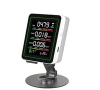 Honseadek Portable 5-in-1 Carbon Dioxide Air Quality Monitor with Real- Display for Temperature, Humidity, TVOC and HCHO Detection in Indoor Environments(White)