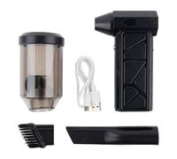 Honseadek Portable Handheld High Speed Turbine Fan Brushless Motor with Dust Collection Kit Mini Vacuum Cleaner Car Dust Blower 4000mAh 130000 RPM Black