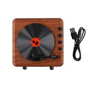 Honseadek Portable Retro FM Radio With Built-in Full-Range Speaker, Deep Bass, DAB Tuner, USB And TF Card Playback, 5W Output(Wood grain)