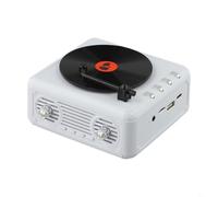 Honseadek Portable Retro FM Radio With Built-in Full-Range Speaker, Deep Bass, DAB Tuner, USB And TF Card Playback, 5W Output(White)