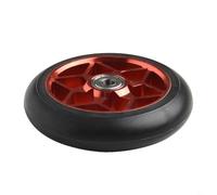 Honseadek Pro Scooter Wheels, 110Mm Diameter, Aluminium Alloy Hub, Polyurethane Outer, High Elasticity, Wear Resistant, Non Slip Grip, Lightweight(Red)