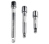Honseadek Professional Extension Bar Set, 1/4 Inch Drive Socket Wrench Adapter Chrome Vanadium Steel, 50/75/100MM Length, Wobble Extension Tool Kit
