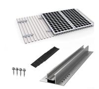Honseadek PV Photovoltaic Solar Panel Mounting Rail Set, Trapezoidal Aluminum Brackets, Resistant, Lightweight Design, 300Mm Or 400Mm Size Options(400mm*80mm)