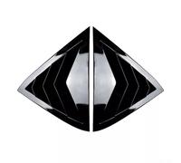 Honseadek Rear Side Door Glass Louver Shutter Cover Trim Pair Black Carbon Fiber Look Plastic Compatible with For Fiesta MK7 MK7.5 2008-2017 After June For