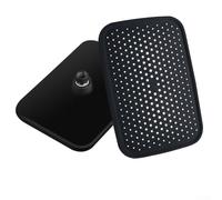 Honseadek Rectangle Rainfall Shower Head for Ceiling Material 360-degree Rotating Top Bathroom with Fix Spray Abs Mount Modern Flow High-pressure (BLACK)