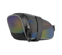 Honseadek Reflective Saddle Bag for Cycling, Water Resistant Rear Bike Storage with Tail Light Loop, Lightweight 1.8L Tool Carry Pack