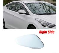 Honseadek Right Side Mirror Cover for Elantra 2011-2016, White Painted ABS Rear View Mirror Cap with Clip-On Installation, Aftermarket Replacement