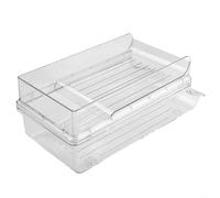 Honseadek Rolling Can Organizer, Double Layer Can Holder with Angled Shelves for Automatic Dispensing, Space-Saving Fridge Storage Bin for Beverages and Ca(S)