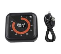 Honseadek Rotating Timer for Kitchen and Reading Rooms, Silent Analog Countdown Device, Visual Time Management with Easy-to-Use Rotating Mechanism(New black)