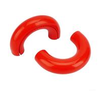 Honseadek Set Of 2 Pieces Silicone Trailer Hook Covers, Tooth Structure Design, Anti-Fall Secure Fit, Red Colour, Compatible With Pickup Trucks 2004-2024