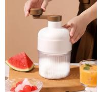 Honseadek Shaved Ice Machine, Manual Ice Crusher with Plastic Build, Includes 2 Trays for Parties and Outdoor Events(Ice Crusher+Ice Tray)