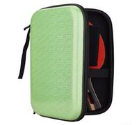 Honseadek Shockproof Table Tennis Racket Case EVA Hard Shell Pong Equipment Bag Storage Box Dual Paddle Holder Portable Carry Case for Indoor Sports(green)
