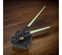 Honseadek Silent Quartz Kit Hour/minute/second Movement Wall Clock 16mm 40cm Diy - Panels with Includes Clock Hands Bat Shaft 8mm Thread Height for to 35 from (fluorescent black second hand dot)