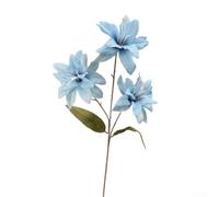 Honseadek Simulation 3 Small Lily Artificial Flowers for Wedding and Home Decor - Realistic Plastic Floral Arrangement with Lifelike Appearance, 65cm Height(blue)